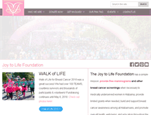 Tablet Screenshot of joytolifefoundation.org